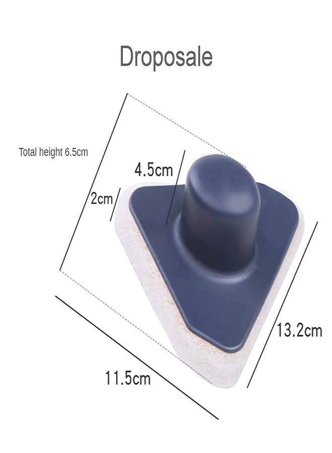 Meetzone فرشاة إسفنجية لتنظيف جدران حوض الاستحمام من ميتزون، ذات مقبض بلاستيكي قوي، أداة تنظيف وغسل أسطح الحمام والنوافذ (متعددة الألوان) (عبوة من قطعة واحدة) - Image 5